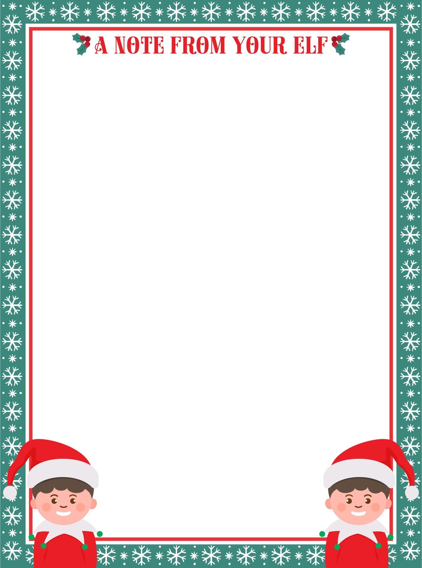Printable Christmas Elf Border 15 Best Elf On The Shelf Free