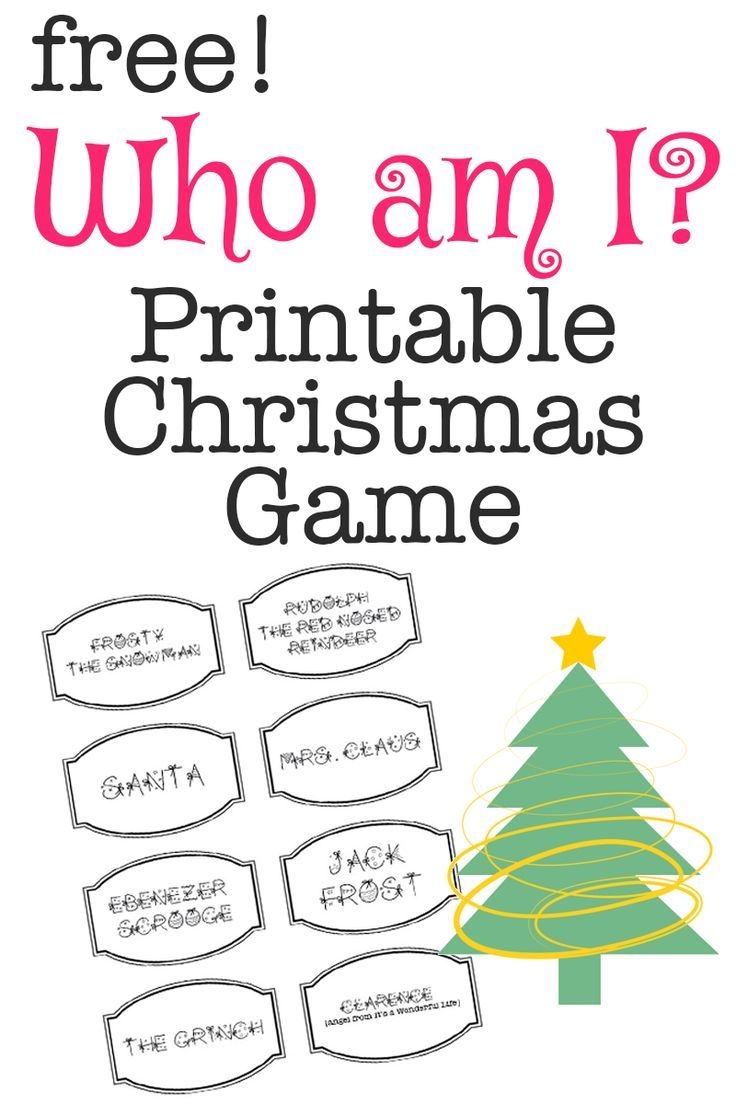 Printable Christmas Game Who Am I Fun Activity For The Holidays