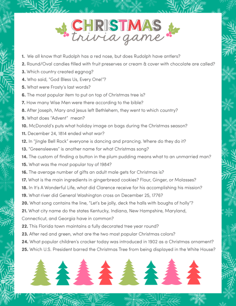 Printable Christmas Games For Adults Free Printable Online