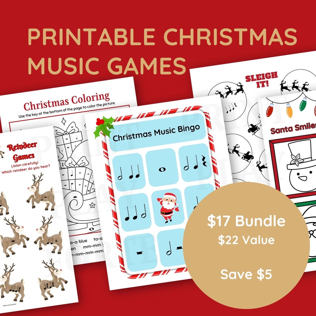 free printable christmas music games