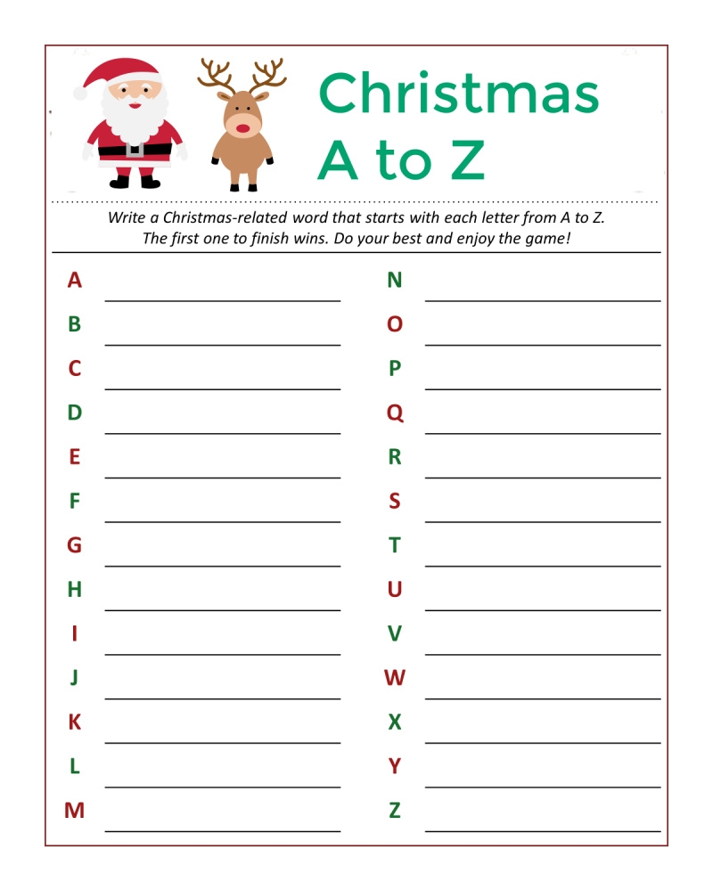 Printable Christmas Party Games Printable JD