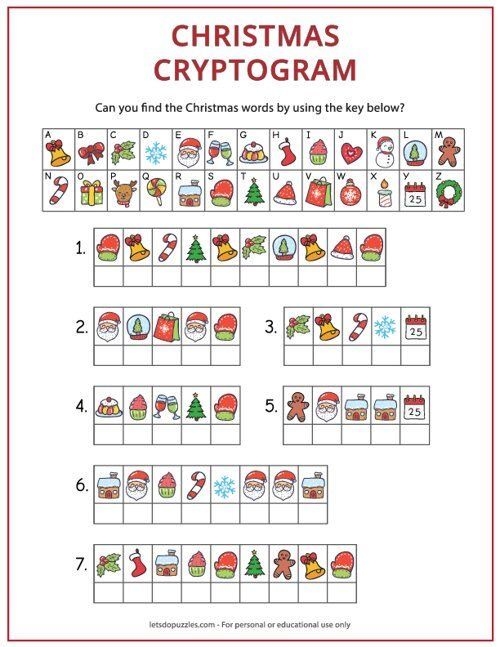 free printable christmas picture puzzles