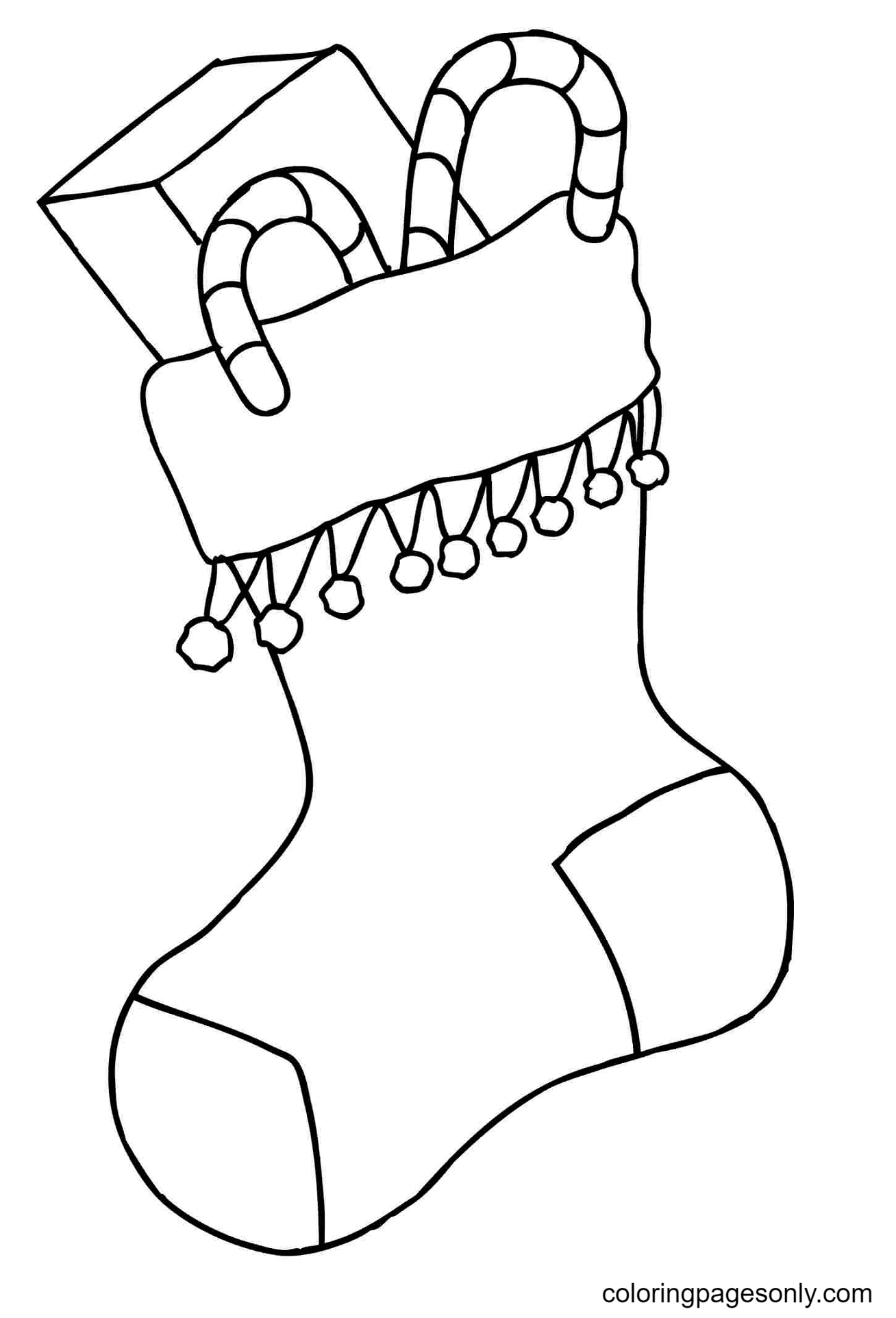 Printable Christmas Stockings Coloring Page Free Printable Coloring Pages