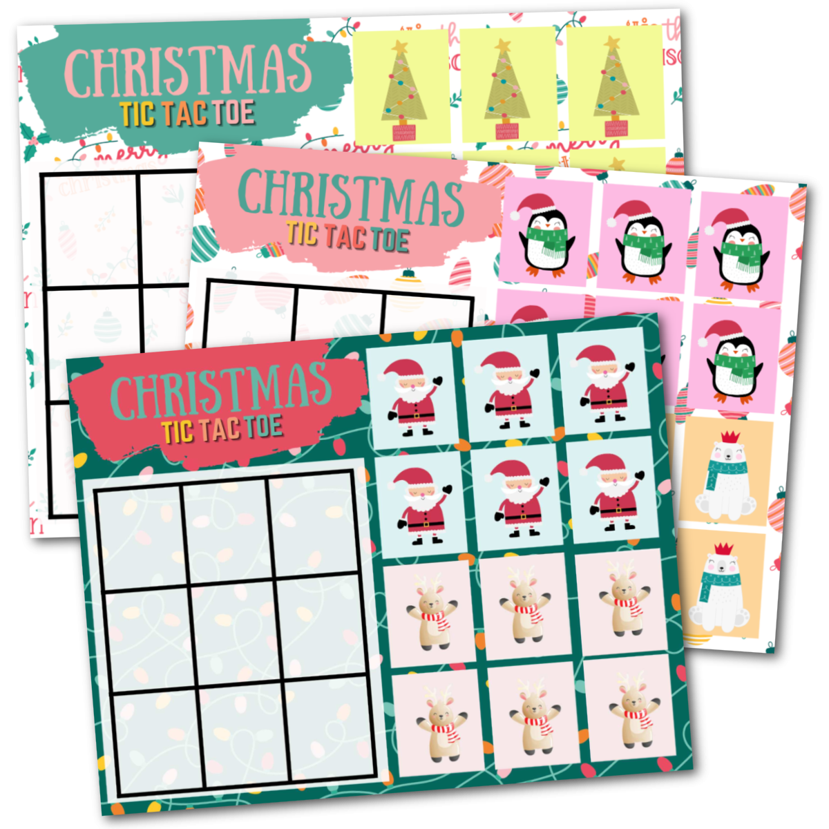 Printable Christmas Tic Tac Toe Game