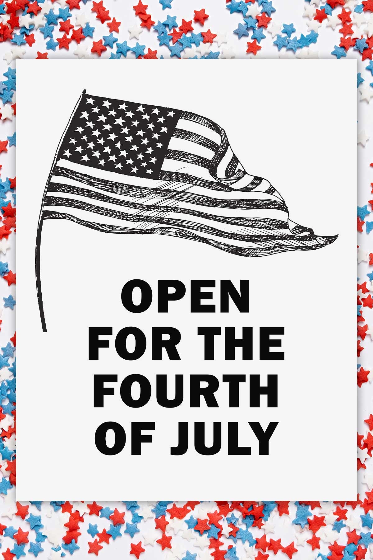 Printable closed for 4th of july sign template example Mom Envy