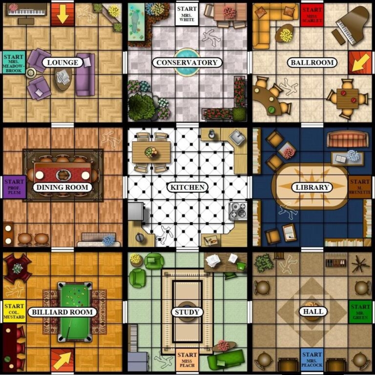 Printable Clue Board Game Printable JD