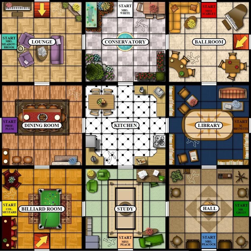 Printable Clue Board Game Printable JD