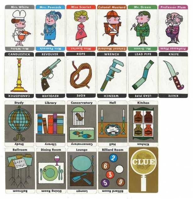 free printable clue game cards