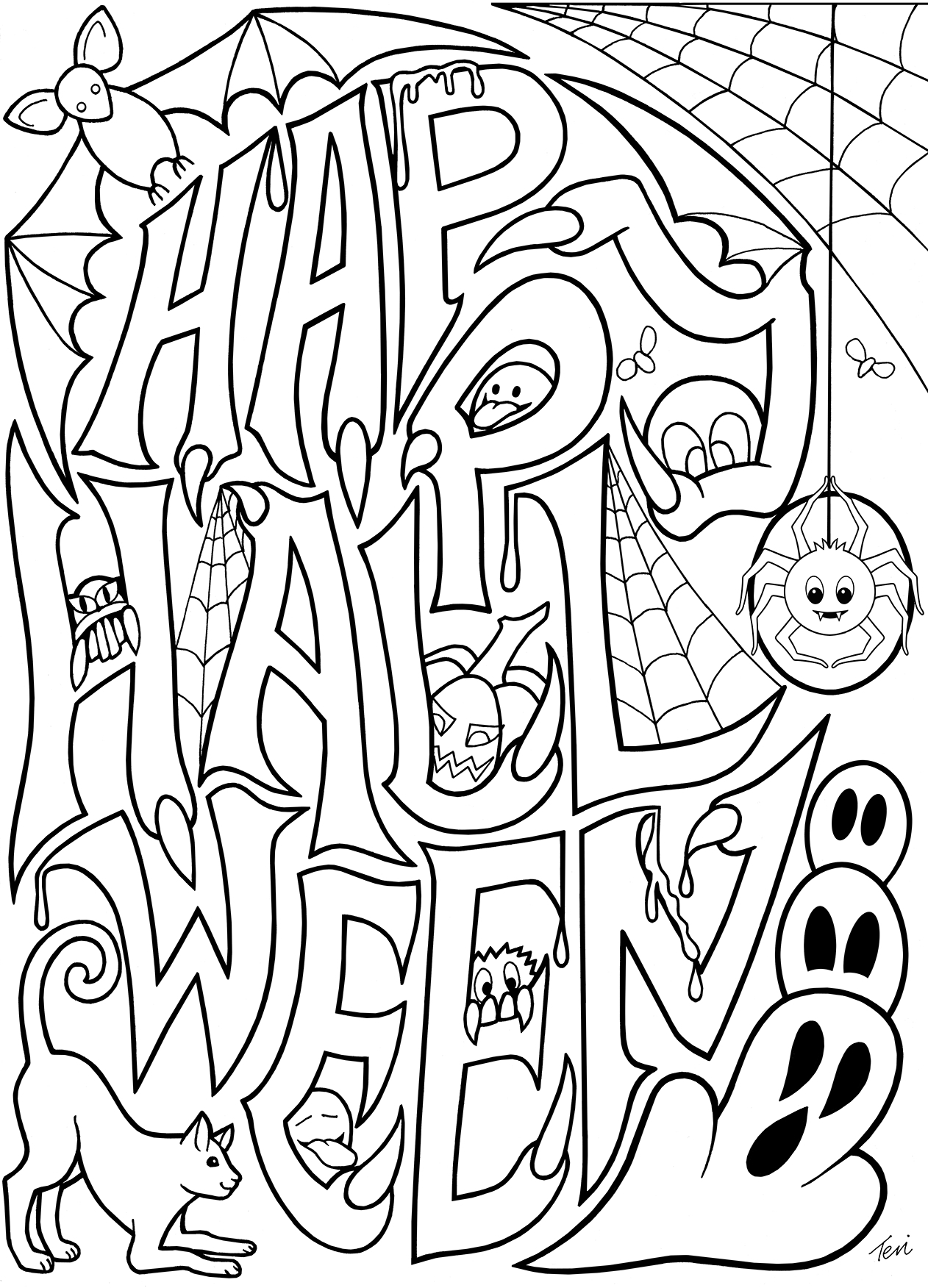 free printable halloween coloring pictures