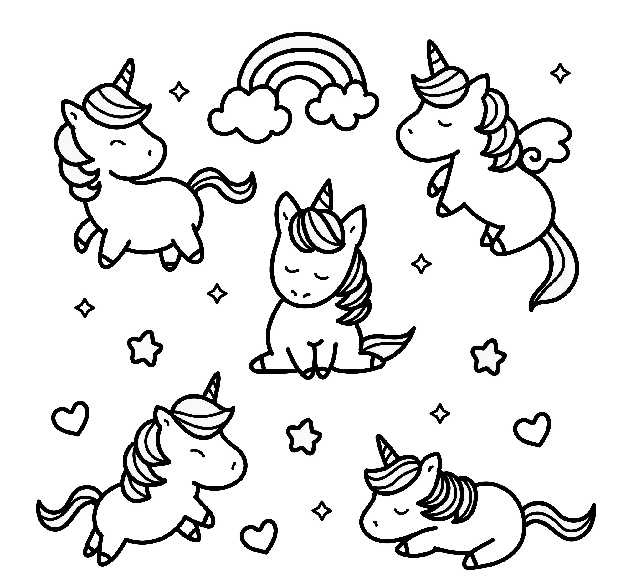 Printable Coloring Pages Of Unicorns