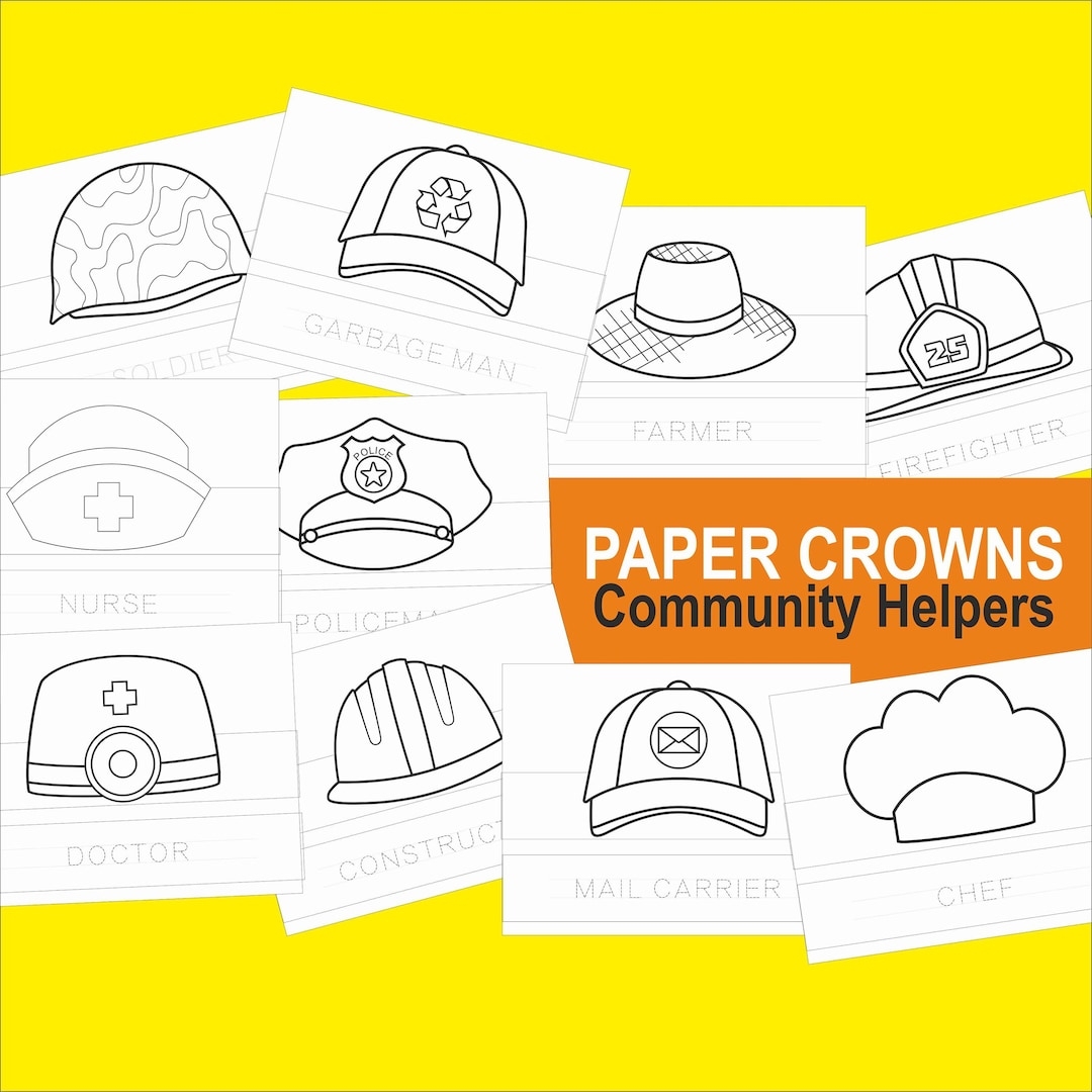 Printable Community Helper Hats