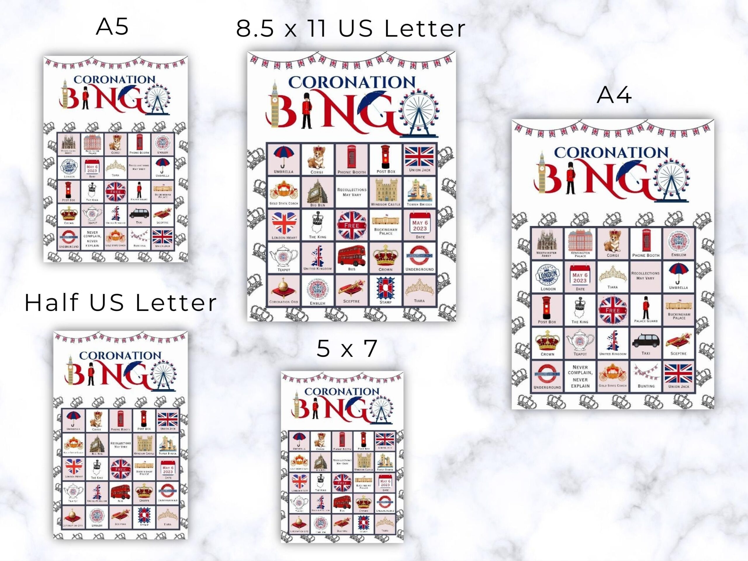 Printable Coronation Games Royal Coronation Games Royal Etsy