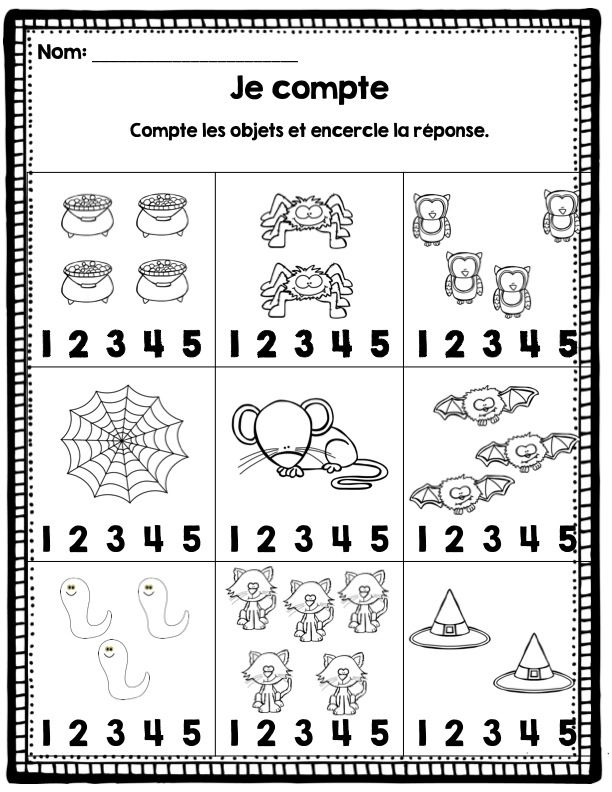 Printable Counting Games For Preschoolers