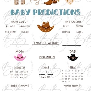 free printable cowboy baby shower games