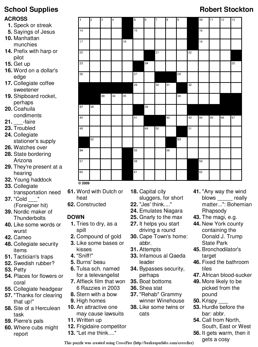 free printable crossword games for adults