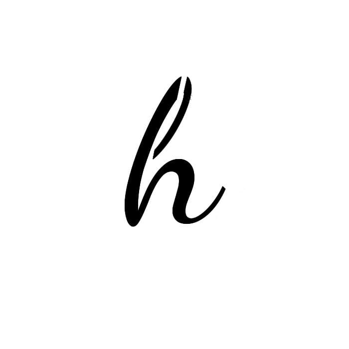 Printable Cursive Letter H Small Free Download And Print For You 