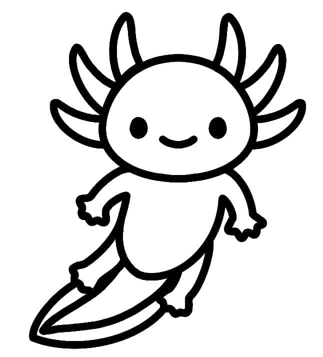 Printable Cute Axolotl Coloring Page Free Download And Print For You
