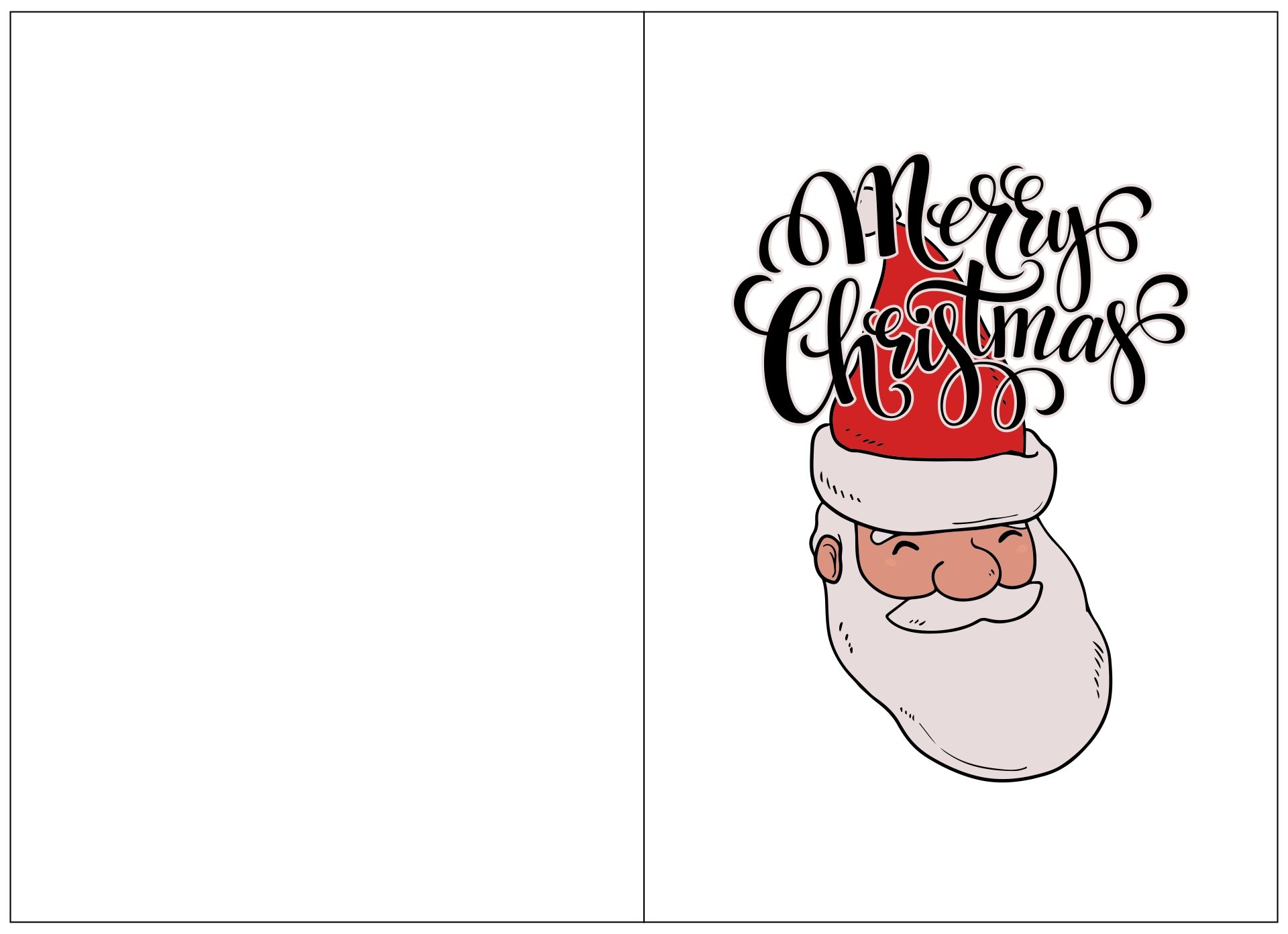 printable cute christmas card template