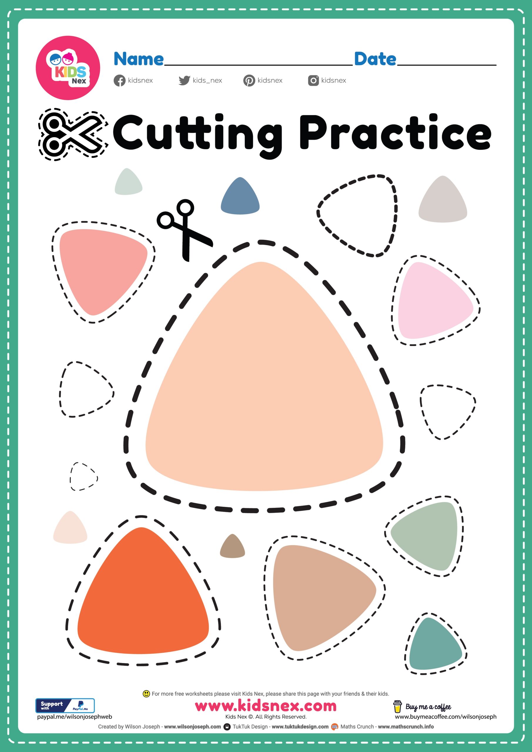 Printable Cutting Activities For Preschoolers Printable Word Searches
