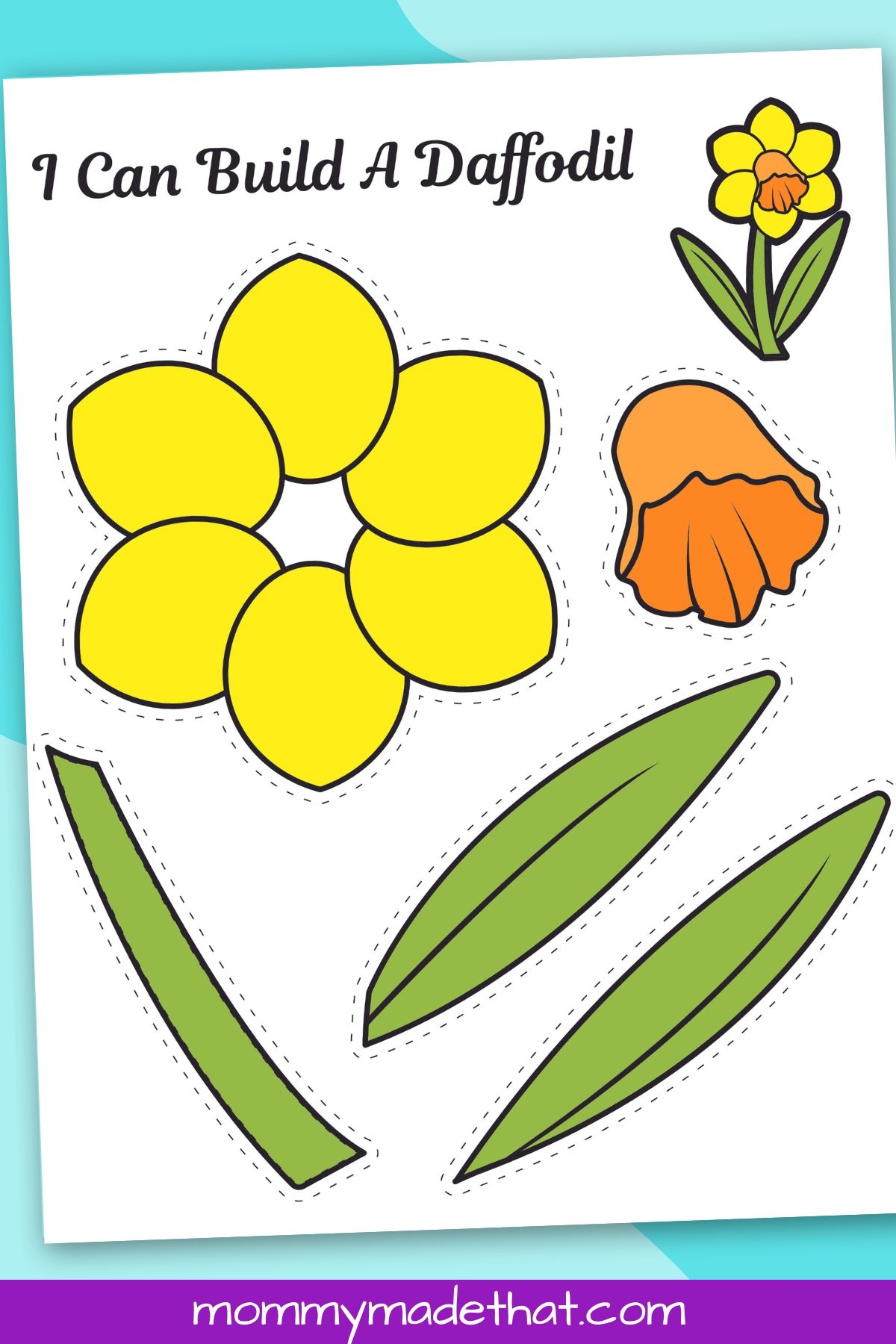 flower craft template printable