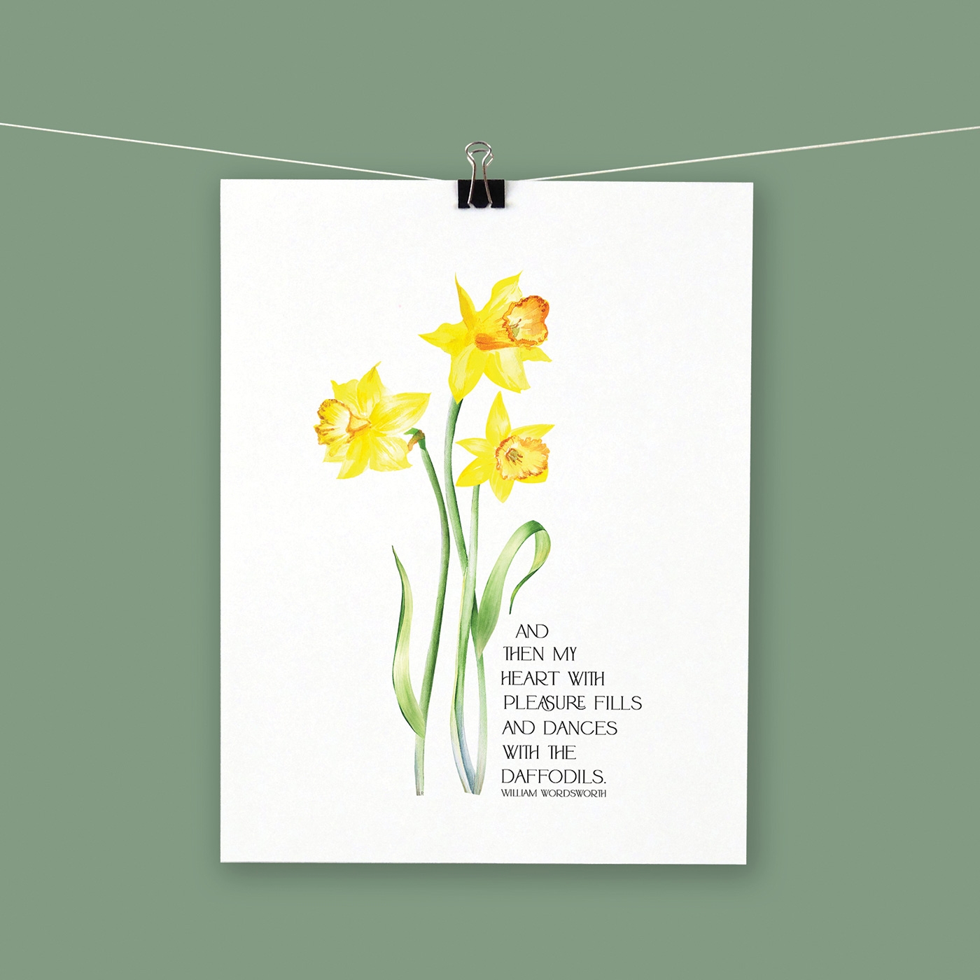 PRINTABLE Daffodils Poem By William Wordsworth Spring 52 OFF