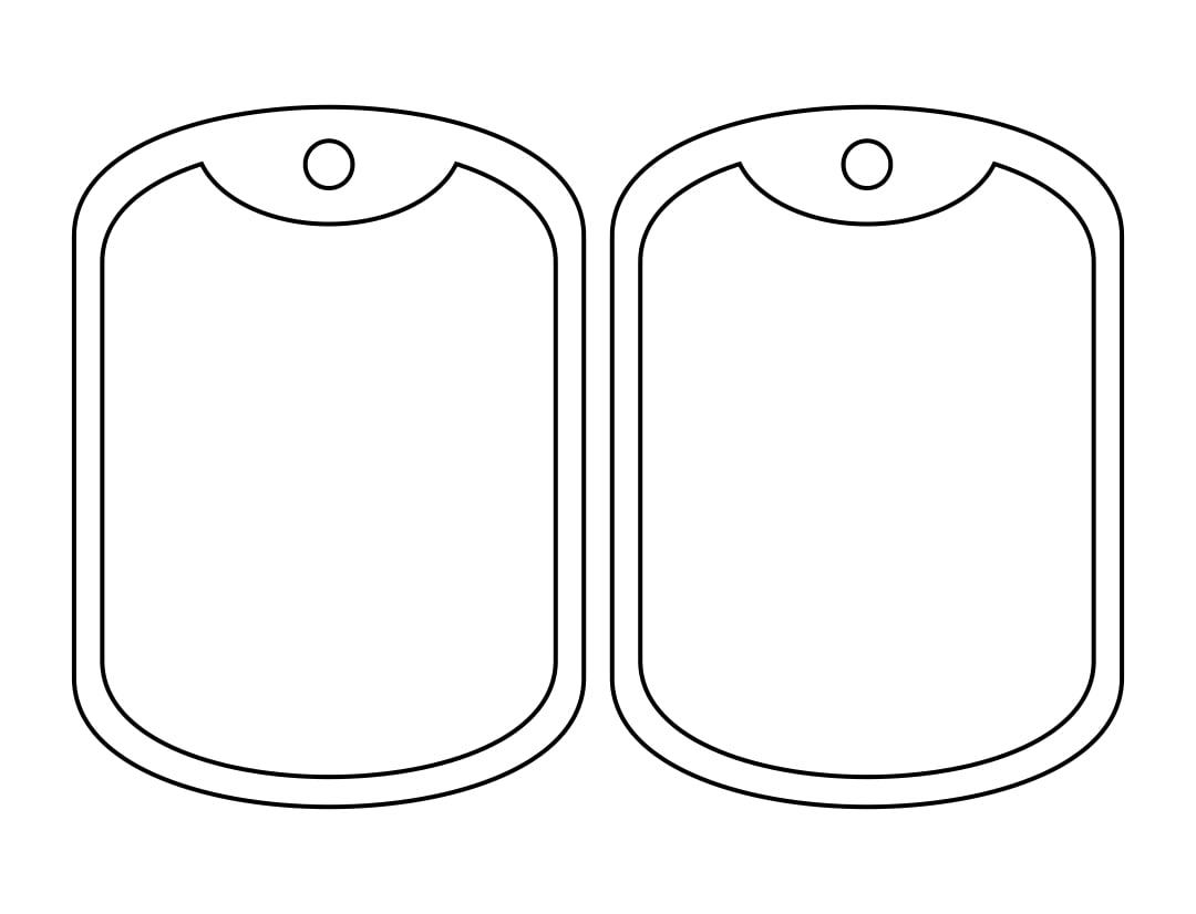 Printable Dog Tag Template Printable JD