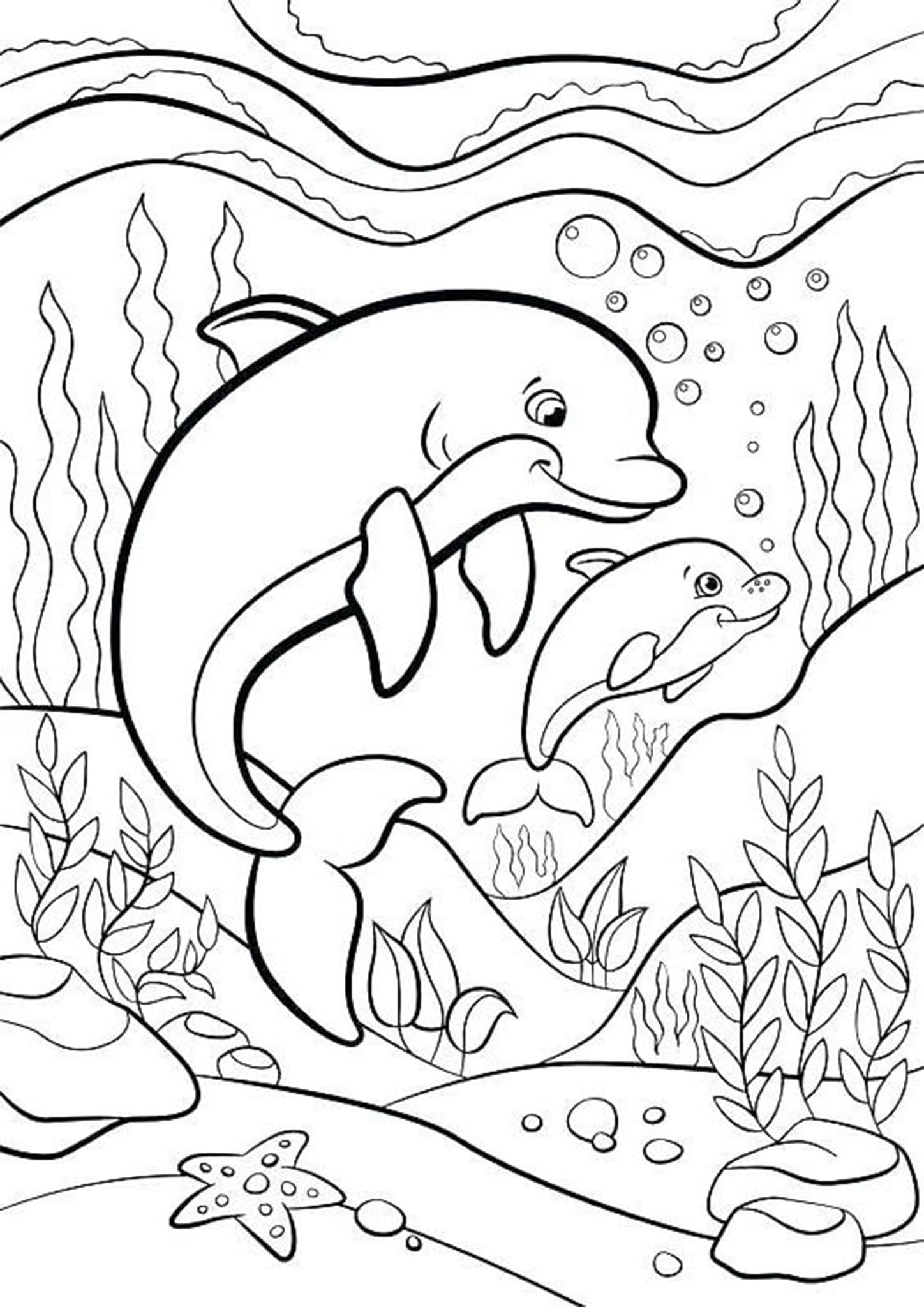 printable picture of a dolphin