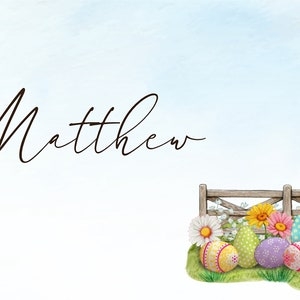 Printable Easter Place Card Template Easter Dinner Seating Card 