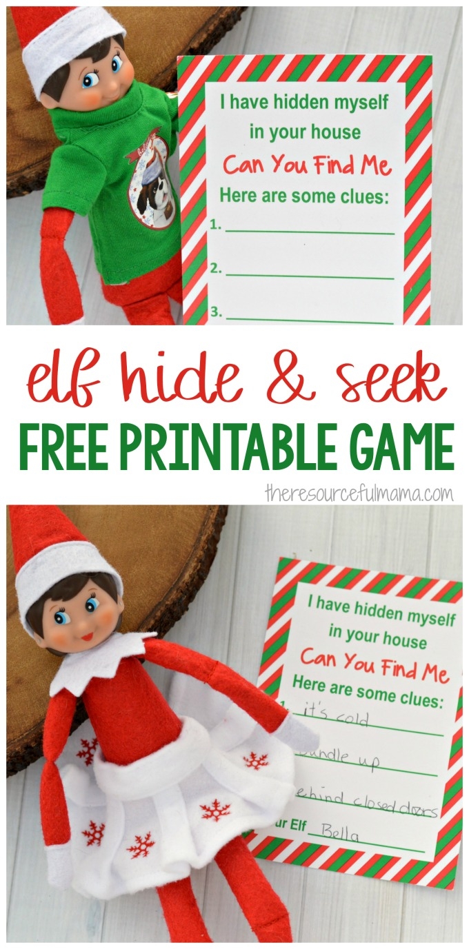 Printable Elf On The Shelf Activities