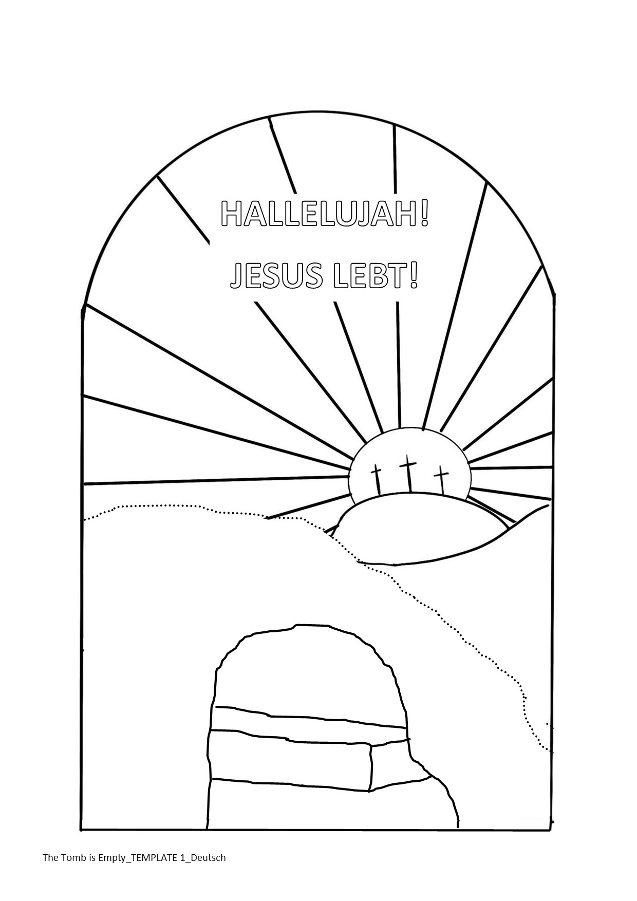 Printable Empty Tomb Craft Template