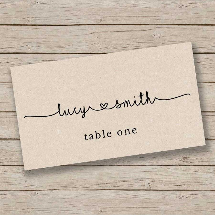 Printable Escort Card Template Place Card Template Tent With 