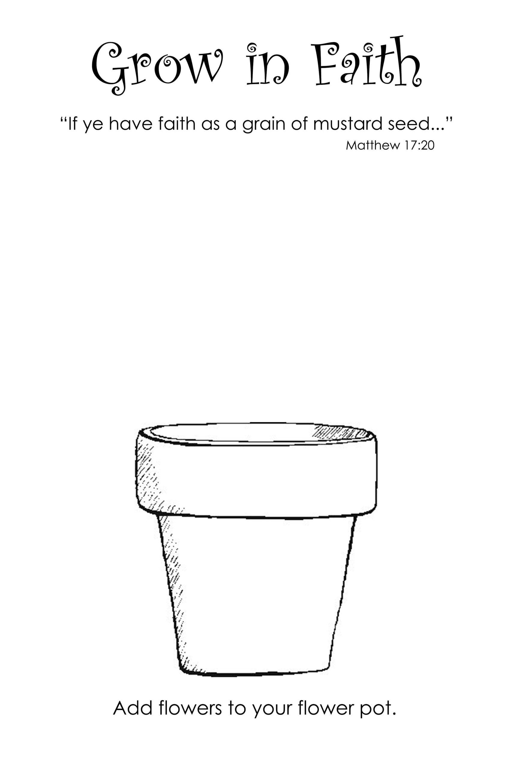 Printable Faith Activity Sheets