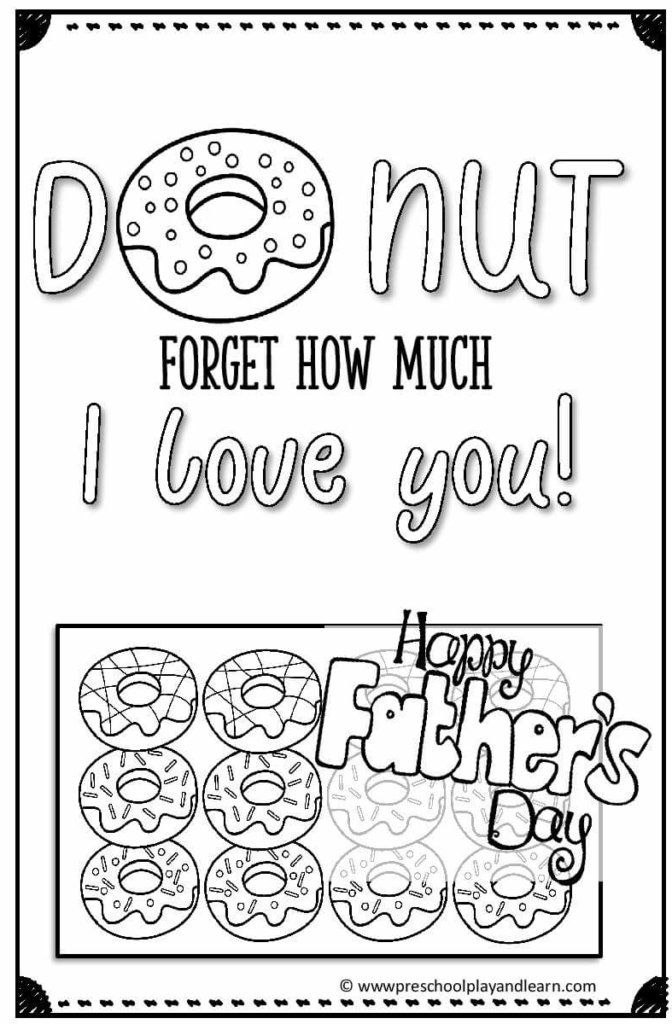 free printable fathers day card template