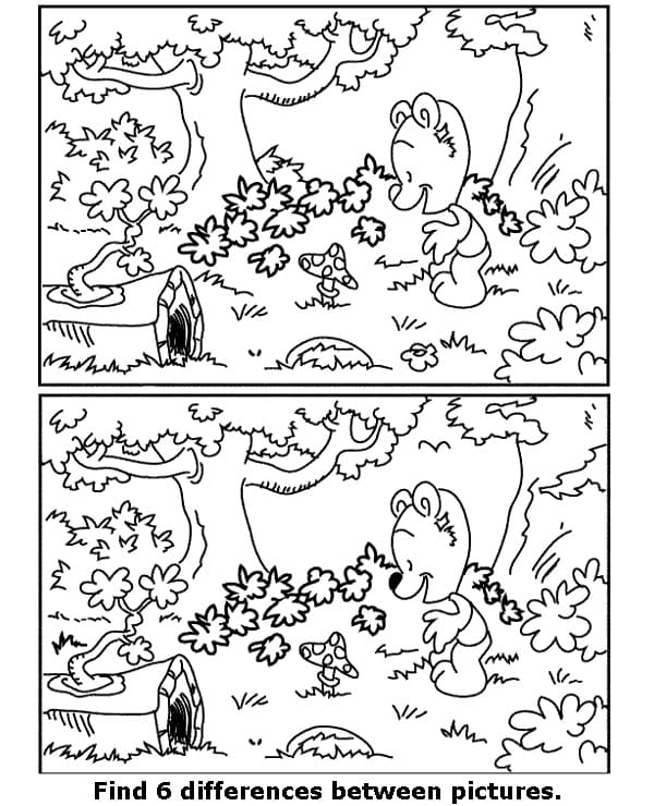 Printable Find 6 Differences Coloring Page Free Printable Coloring 