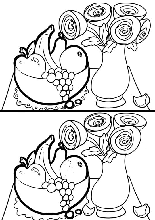 Printable Find 6 Differences Coloring Page Free Printable Coloring