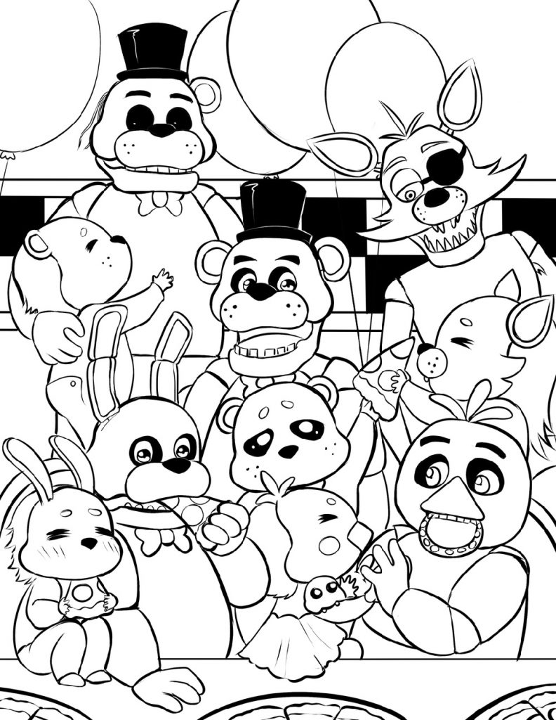 Printable Five Nights At Freddy S Coloring Pages Printable Templates 