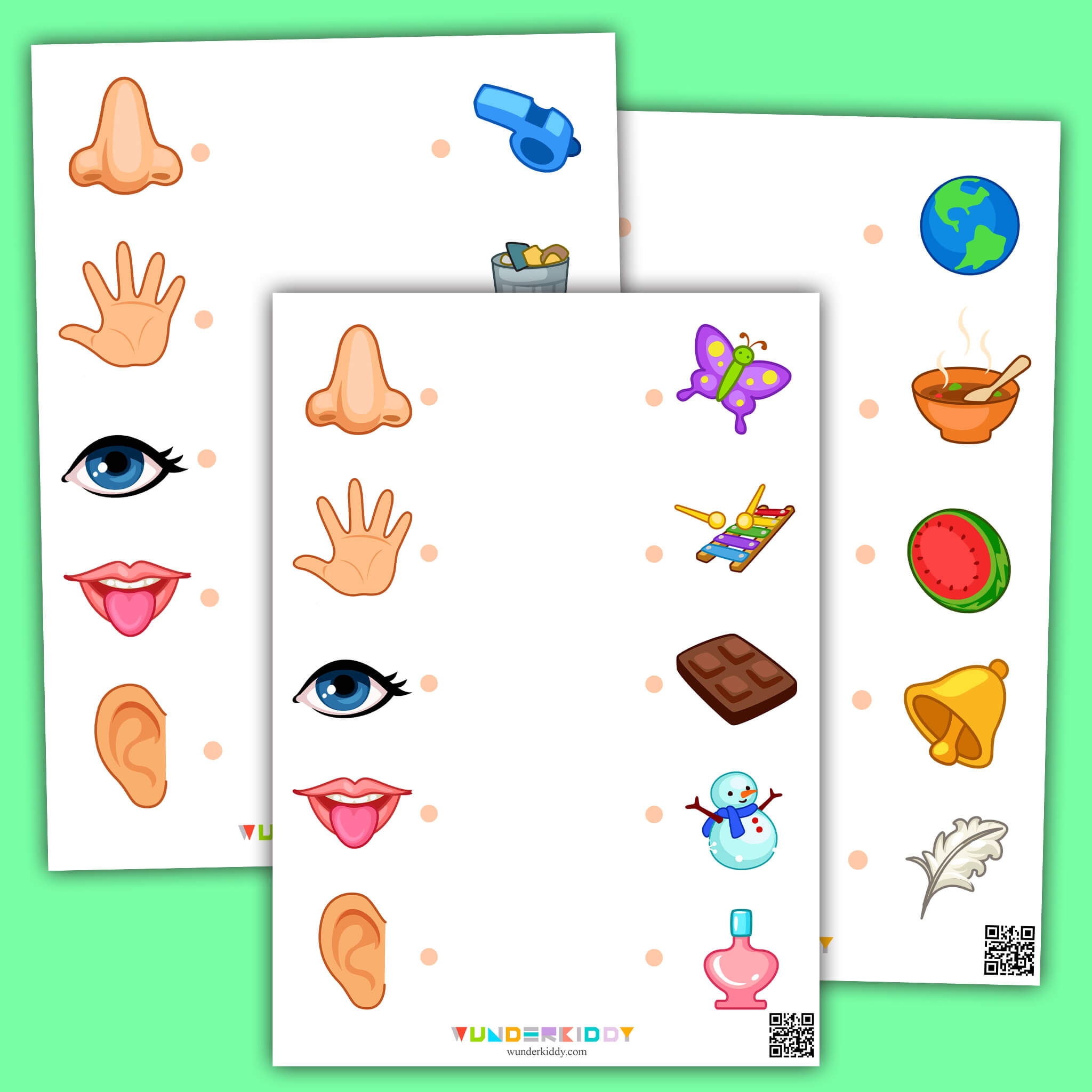 Printable Five Senses Worksheet For Toddlers And Preschoolers
