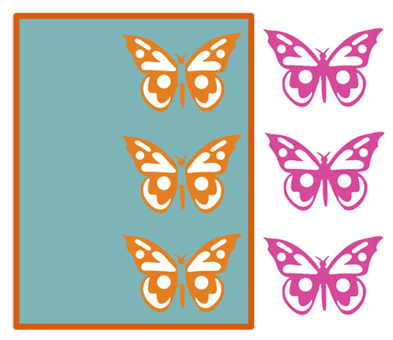 printable flying butterfly card template
