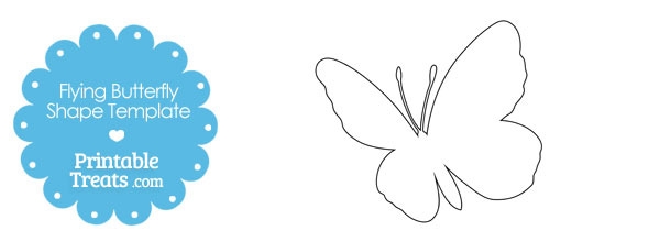 Printable Flying Butterfly Card Template Templates Printable
