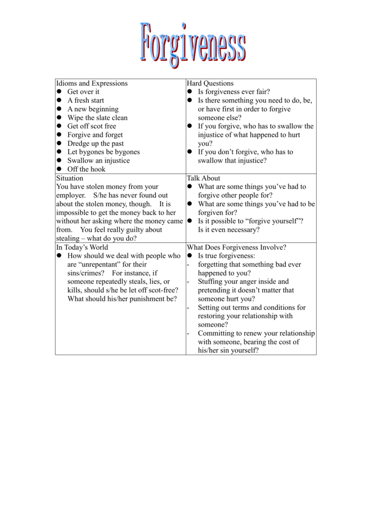 Printable Forgiveness Activity Sheets Printable New Year Banners