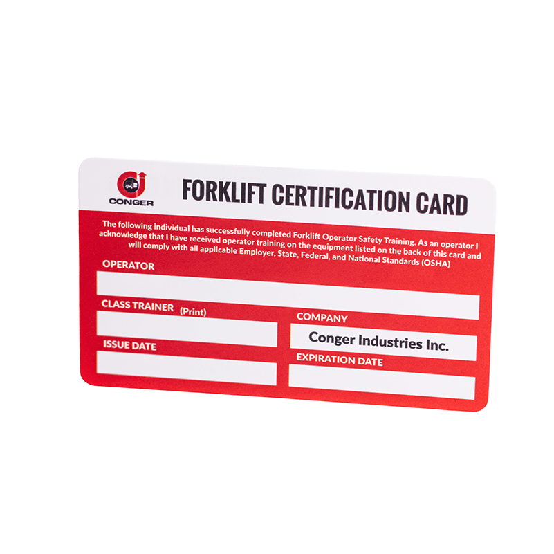 Printable Forklift Certification Wallet Card Template Free Topkja