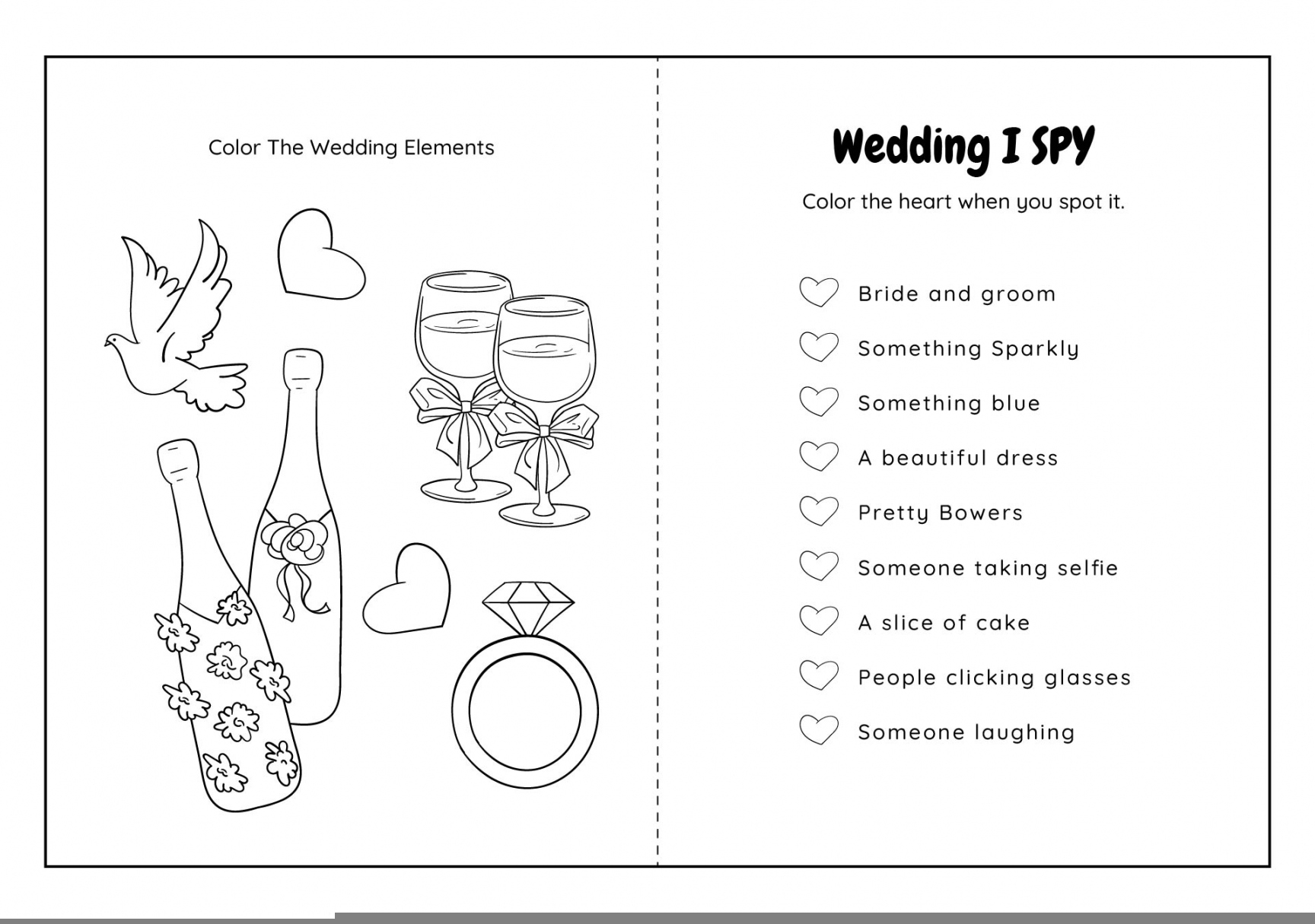 Printable Free Wedding Activity Book FREE Printable HQ