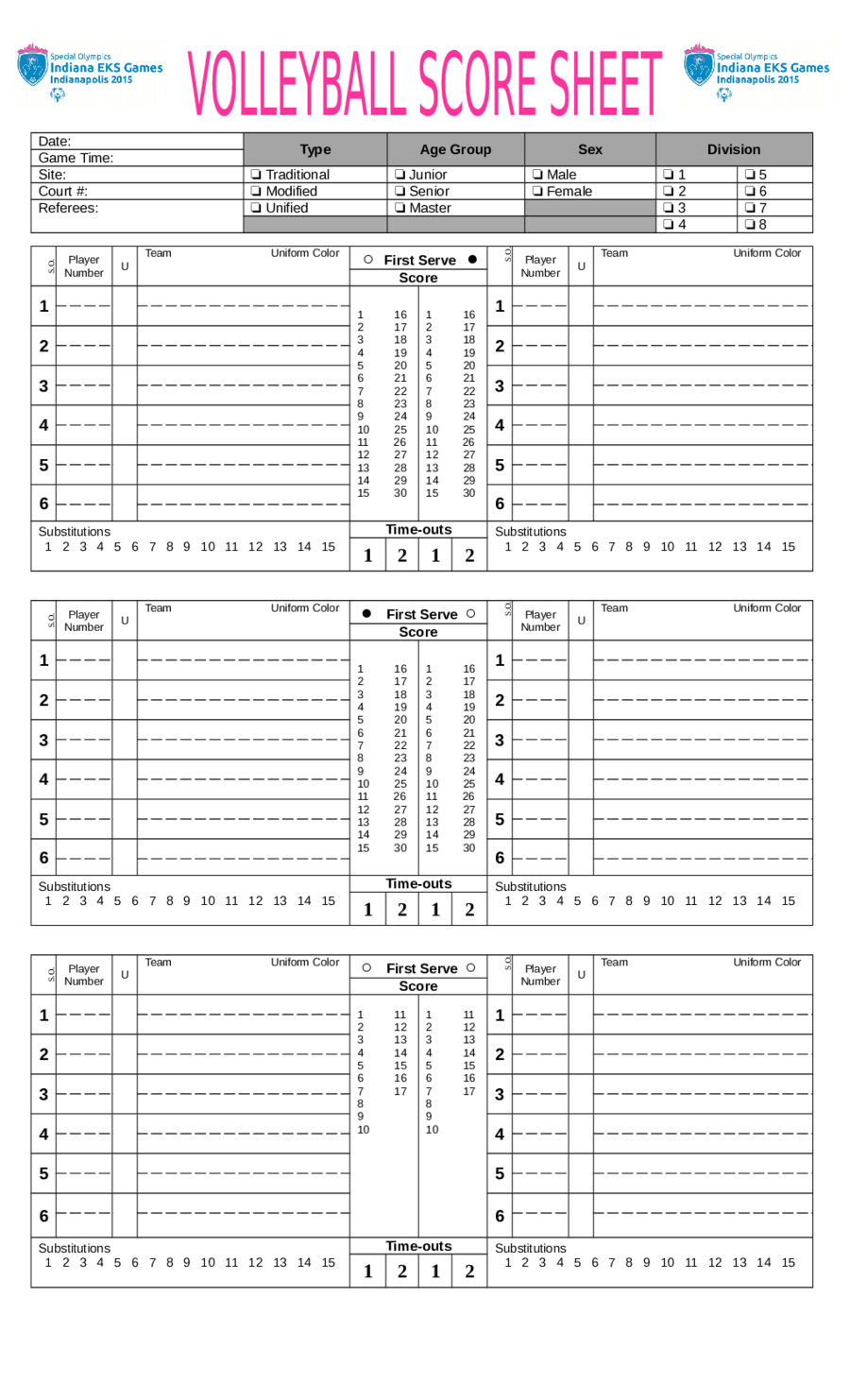 Printable Free Whist Score Card Template