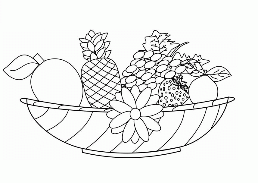 Printable Fruit Coloring Pages Coloring Home