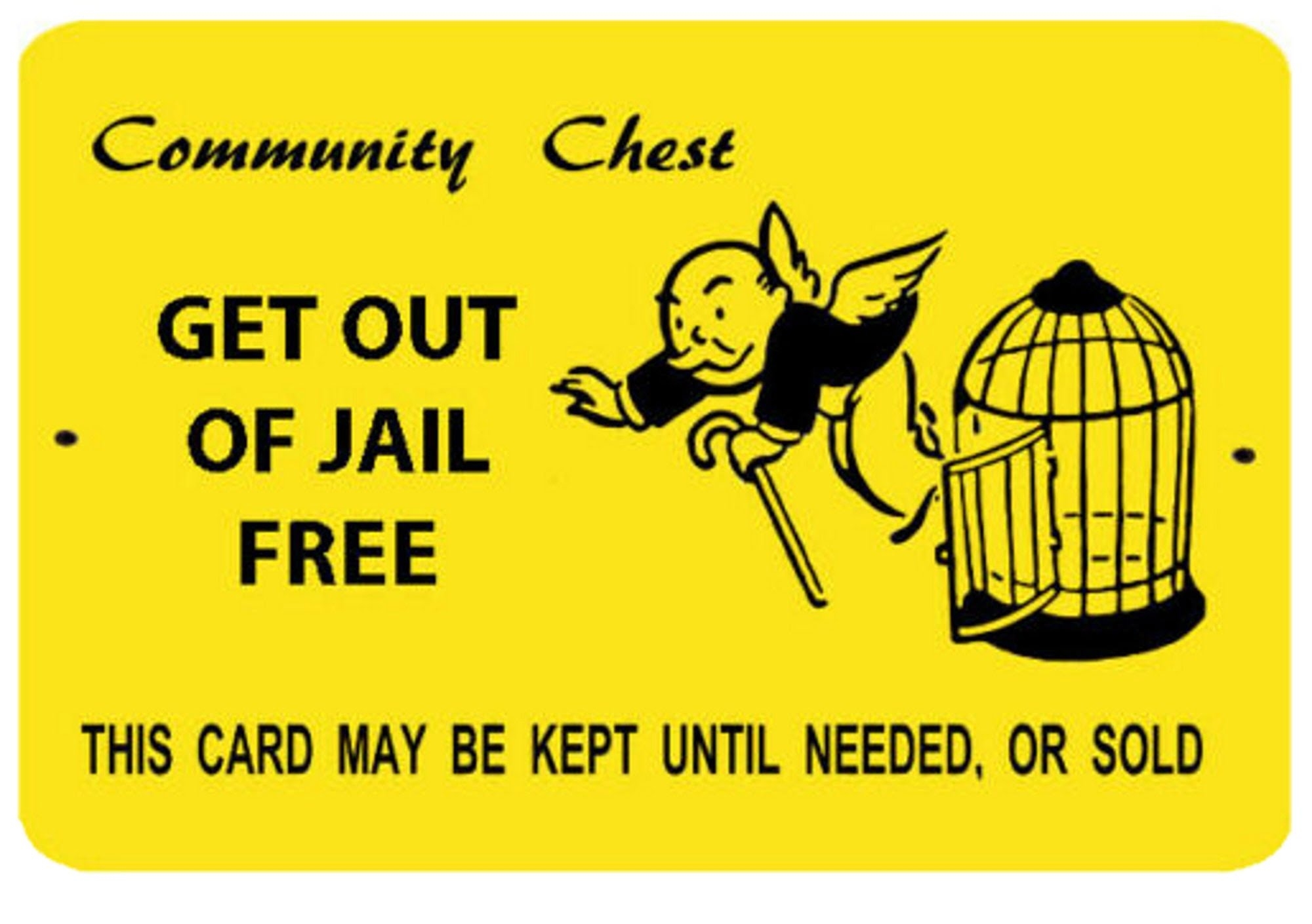 Printable Get Out Of Jail Free Card Template Free Printable