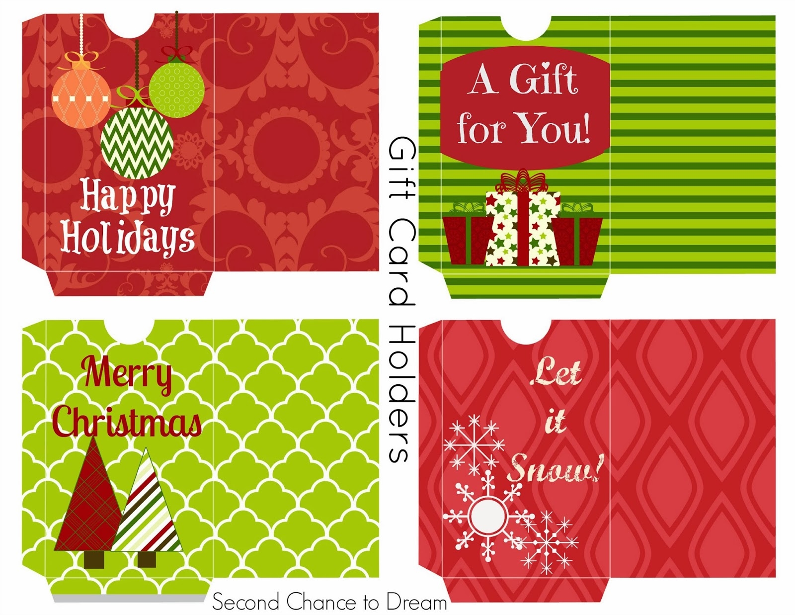 Printable Gift Card Holder Template