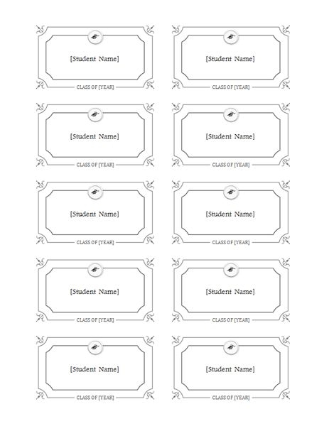 Printable Graduation Name Card Template Printable Templates