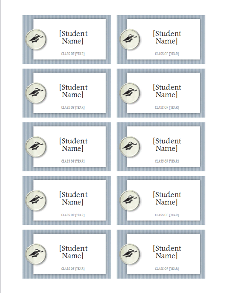 Printable Graduation Name Card Template Printable Templates