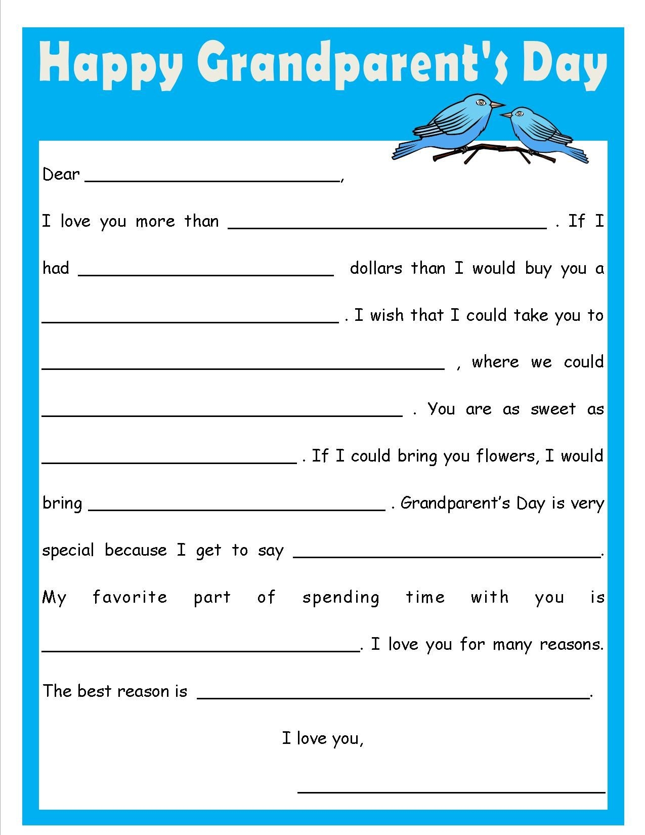Printable Grandparents Day Activities