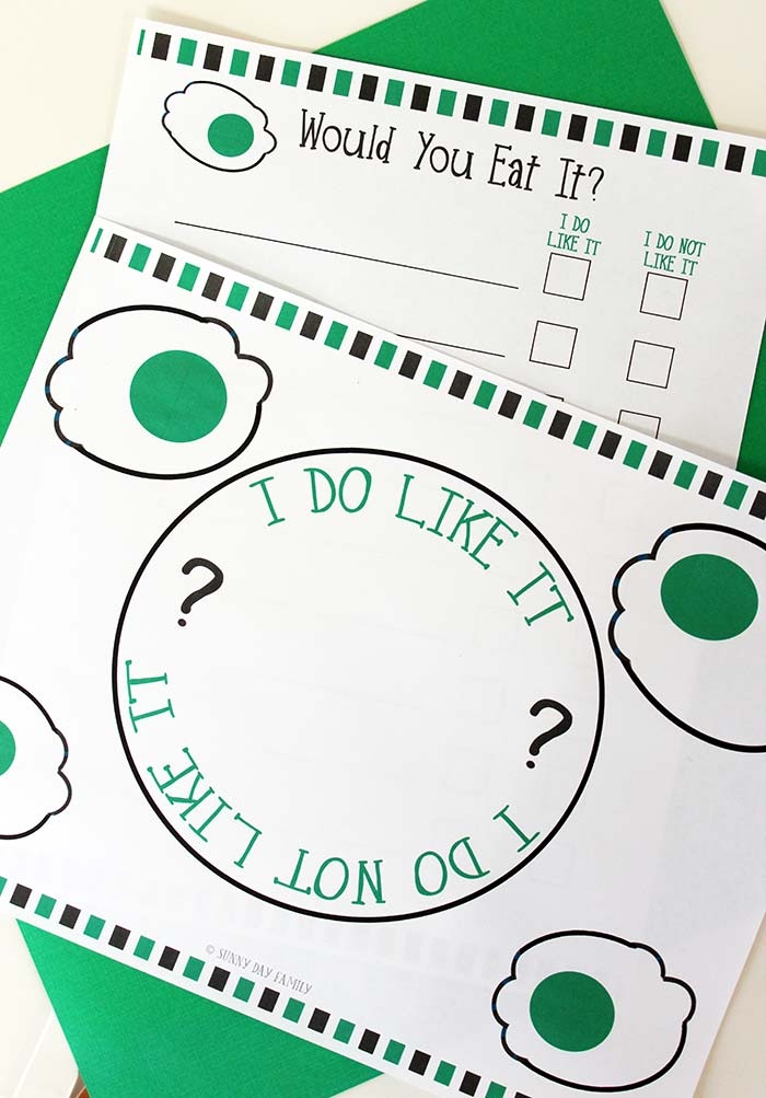 Printable Green Eggs And Ham Activities